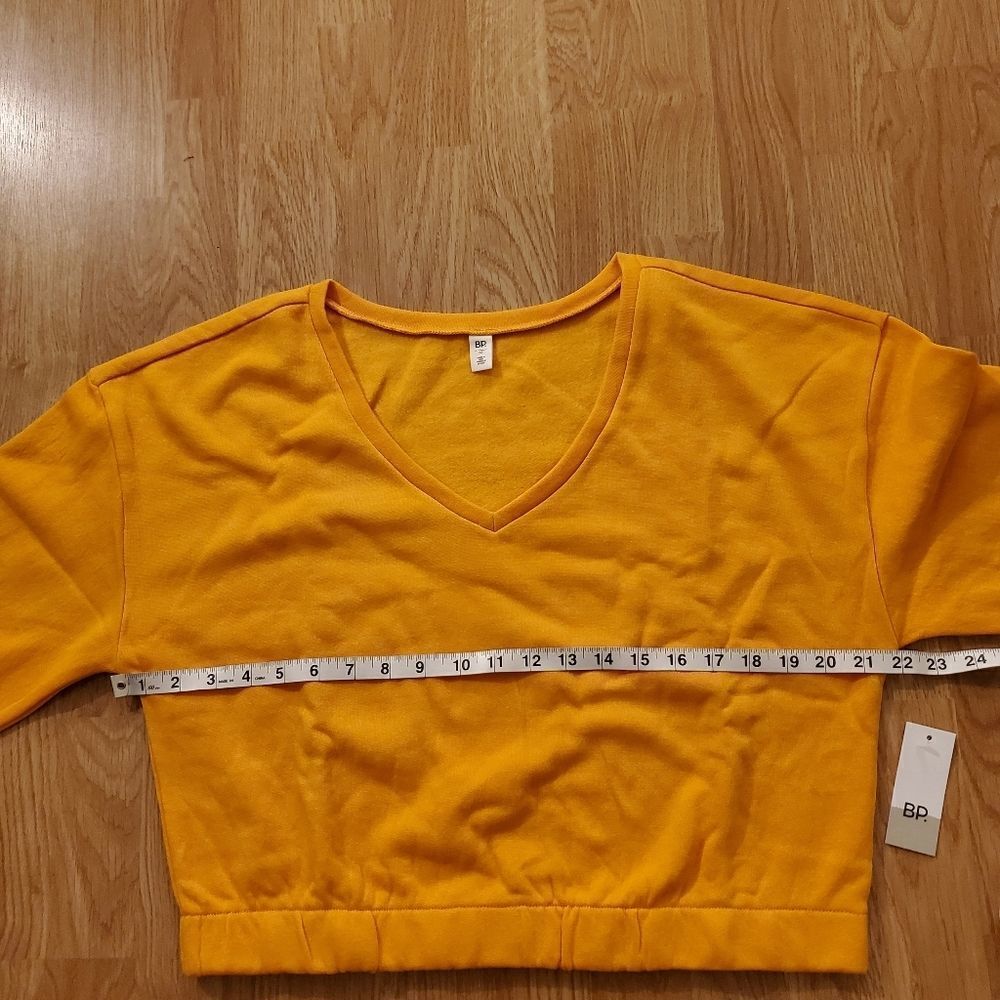 BP V-neck Fleece Sweatshirt size Medium in Orange Slice - NEW - Picture 8 of 10